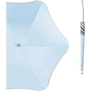 👉 Paraplu blauw steel active Creatieve afgeronde bloemvormige lange rechte zonnescherm uv-parasol (blauw)