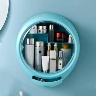 👉 Opbergdoos blauw active Wandmontage Huidverzorgingsproducten Cosmetica Aparte Toilet Badkamer Stofdicht Waterdicht Rek (blauw)