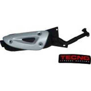 👉 Uitlaat zwart compleet model standaard straight 25km lud/spf3/viva>08 tecno