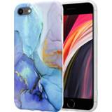 👉 Marmer blauw ShieldCase Sky Is The Limit iPhone 7/ 8 hoesje met camerabescherming (donkerblauw) 7424903942978