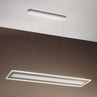👉 Hang lamp glas transparant a+ wit LED hanglamp Antille, glas, rechthoekig,