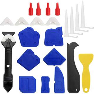 👉 Make-up remover silicone 23 Pieces Caulking Tool Kit, 3 in 1 Tools Sealant Finishing Grout Scraper Caulk and Nozzle