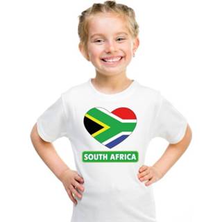 👉 Shirt wit katoen kinderen active T-shirt Noorwegen vlag in hart kind