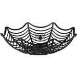 👉 Halloween - Zwarte spinnenweb snoep schaal 27 cm