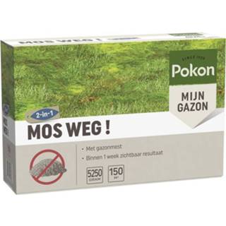 👉 POKON Mos Weg! 150 m² - Gazonmeststof 5,25 kg 8711969017078