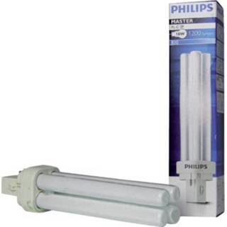 Spaarlamp wit active Philips Master PL-C 2P 18W 1200 Lumen 830 warm 8711500620910