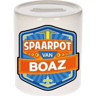 👉 Spaarpot multi keramiek jongens active naamlabels kinderen Kinder van Ezra