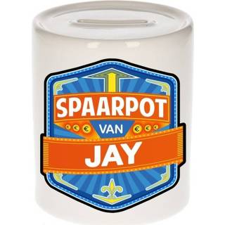 👉 Spaarpot multi keramiek jongens active naamlabels kinderen Kinder van Jo?l