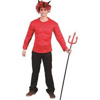 👉 Verkleed gespierd bovenlichaam rood