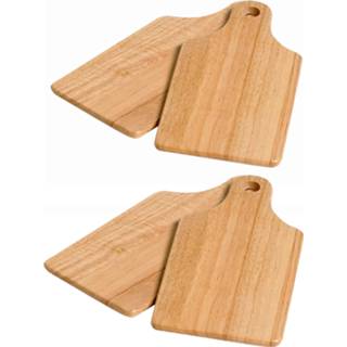 👉 Hout Set van 4x stuks snijplanken/serveerplanken/broodplanken 28 x 14 cm