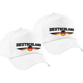 👉 Baseball cap wit kinderen 4x stuks duitsland / Deutschland landen pet voor