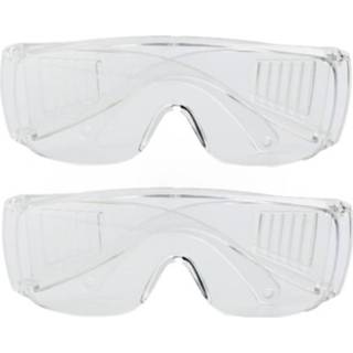 👉 Veiligheidsbril kunststof volwassenen Set van 8x stuks / beschermbril voor