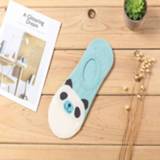 👉 Sokken zwart active meisjes 10 Pairs Candy Kleur Kleine Dier Cartoon Patroon Boot Sok voor Zomer Ademend Casual Grappige Mode (zwart oor panda)