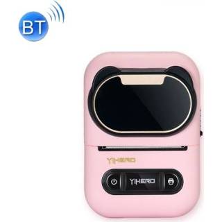 👉 Labelprinter roze active YIHERO YP-1 thermische Handheld draagbare Bluetooth-printer (roze)
