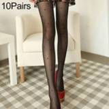 👉 Panty's zijde active vrouwen 10 paar dames panty klassieke zijden kousen dunne dame (liefde hart)