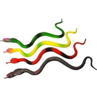 👉 Plastic speelgoed figuur slangen set 23 cm 4 stuks