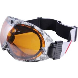 👉 Anti-condens geel antislip active X3 SG-2 dubbele lens skate ski snowboard bril met verstelbare riem (geel)