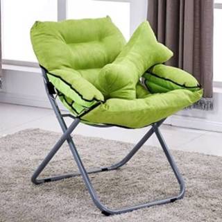 👉 Fauteuil groen active Creatieve luie opklapbare bank Woonkamer enkele Tatami-fauteuil met kussen (groen)