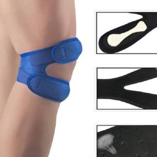 👉 Kniebeschermers blauw active Professionele Patella Gordel Sport Schokabsorptie Compressie Beschermende uitrusting, Maat: One Size (Blauw)