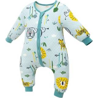 👉 Slaapzak 110 active baby's Baby-katoenen met split-been Kick-proof quilt (kleur: King of the Jungle Maat: 110)