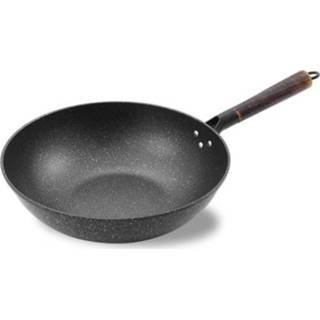 👉 Gasfornuis active Huishoudelijke Maifanshi Non-stick Fijne Ijzeren Wok Geschikt voor Inductiekookplaat Gasfornuis, Afmeting: 32cm