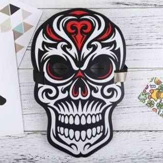 👉 Gezichtsmasker active Halloween Voice Control Cool LED Light Lichtgevende Gloeiende Flash Cosplay Feestartikelen