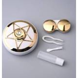 👉 Lens goud active Portable Beauty Care Double Box Contact Case (goud)