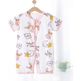 👉 Rompertje active baby's Ademende van babykatoen (kleur: Star Rabbit-maat: 66)