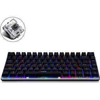 👉 Toetsenbord zwarte active Ajazz 82 toetsen laptopcomputer RGB licht gaming mechanisch (zwarte schacht)