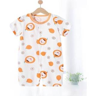 👉 Rompertje oranje active baby's Ademende van babykatoen (kleur: poppenmaat: 73)