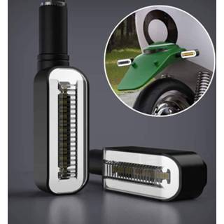 👉 Motorfiet wit active 2 STUKS D12V Motorfiets LED Waterdichte Dynamische Blinker Zijlichten Stromend Water Richtingaanwijzer met Handvat (Wit Licht)