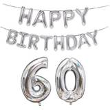 👉 Aluminiumfolie zilver groot active Verjaardag decoratie ballon 40 inch aantal set, stijl: 60 (zilver)