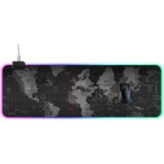 👉 Wereldkaart active Computer patroon verlichte muismat, afmetingen: 90 x 30 0,4 cm