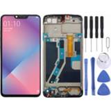 👉 Digitizer zwart active LCD-scherm en volledige montage met frame voor OPPO A5 / A3s (zwart)