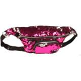 👉 Paillet rood rose active vrouwen meisjes Pailletten heuptas dubbele kleur make-up tas zeemeermin portemonnees borstverpakking meisje reizen mobiele telefoon (rose rood)
