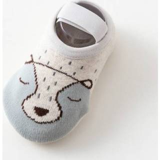 👉 Babysokje katoen s active baby's kinderen Babysokjes Pasgeboren Cartoon Badstof Herfst Winter Antislip sokken, Maat: (Grizzly)