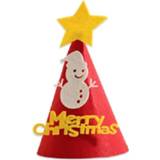 👉 Kerstcadeau active kinderen 2 STUKS DIY Handgemaakte Kerstmuts Stereo Kerstboomversieringen Ornamenten, Type: Sneeuwpop