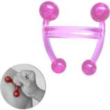 👉 Massager roze active Frog Type Handmatige balans met vier ballen Taille-massagebal, kleur: H-vormig lichtroze