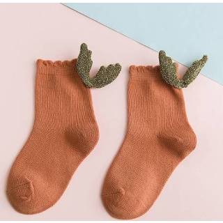 👉 Sokken rood m active meisjes baby's Girls Fashion Personality Wings Baby Katoenen Sokken, Kleur: Ginger Red (M)