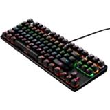 👉 Shaft donkergroen zwart active LEAVEN K550 87 toetsen Green Gaming Athletic Office Notebook Punk mechanisch toetsenbord, kabellengte: 1,8 m (zwart)