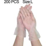👉 Waterdichte handschoen PVC l active 100 STKS Thicken Wegwerp Clear Food Grade Poedervrije Isolatie Handschoenen, Maat: L.