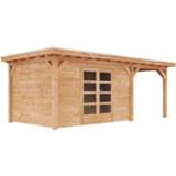 👉 Tuinhuisje Duxwood | Tuinhuis Kaprun met Luifel 250 cm Dubbele Deur