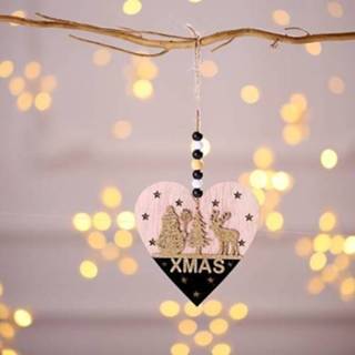 👉 Kerstboom houten active 2 STKS Holle Driedimensionale Hanger Venster Kerstversiering Deur Opknoping (Liefde sectie)