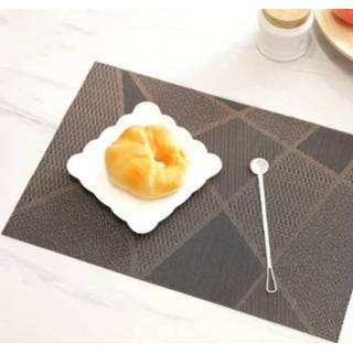 👉 Koffiekopje bruin active 6 STKS Creatieve Milieuvriendelijke Eenvoudige Tafelmatten Pad, Maat: 30x45cm (Bruin)