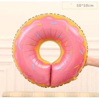 👉 Snoep roze active 4 STUKS Donut Ijs Vormige Folie Ballonnen Gelukkige Verjaardag Decoraties Grote Opblaasbare Helium (Roze Dount)