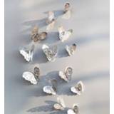 👉 Koelkast zilver active 3D Behang Woondecoratie Holle Vlinder Muurstickers (Holle Type A Zilver)