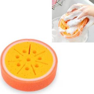 👉 Spons oranje active Huishoudelijke keuken Fruitvorm Efficiënte schone vaatdoek Schuursponsjes (oranje)