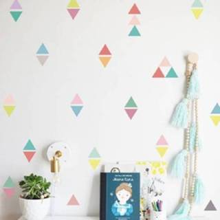 👉 Muursticker transparante active Woonkamer Achtergrond Meubels Wanddecoratie Sticker, Stijl: Driehoek PA109