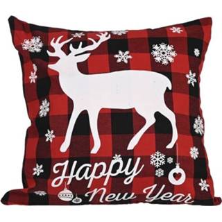 👉 Ornament linnen active 3 STKS Kerst Ornamenten Plaid Kussensloop Elanden Kussensloop, Zonder Kussen Kern (Elk)