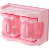 👉 Kruidenrek roze plastic active kruidenbox Multifunctioneel combinatie Keukenbenodigdheden, stijl: twee roosters (roze)